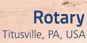Titusville PA Rotary Club Logo with wood background